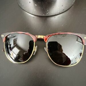 Ray-Ban Clubmaster Tortoise and Gold Sunglasses